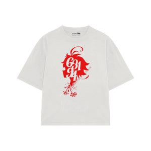 Playera streetwear premium de anime y gaming ExtraLife MX, corte oversized drop shoulder ligero y fresco en color Deep Black y Off-White, moda urbana mexicana de culto.