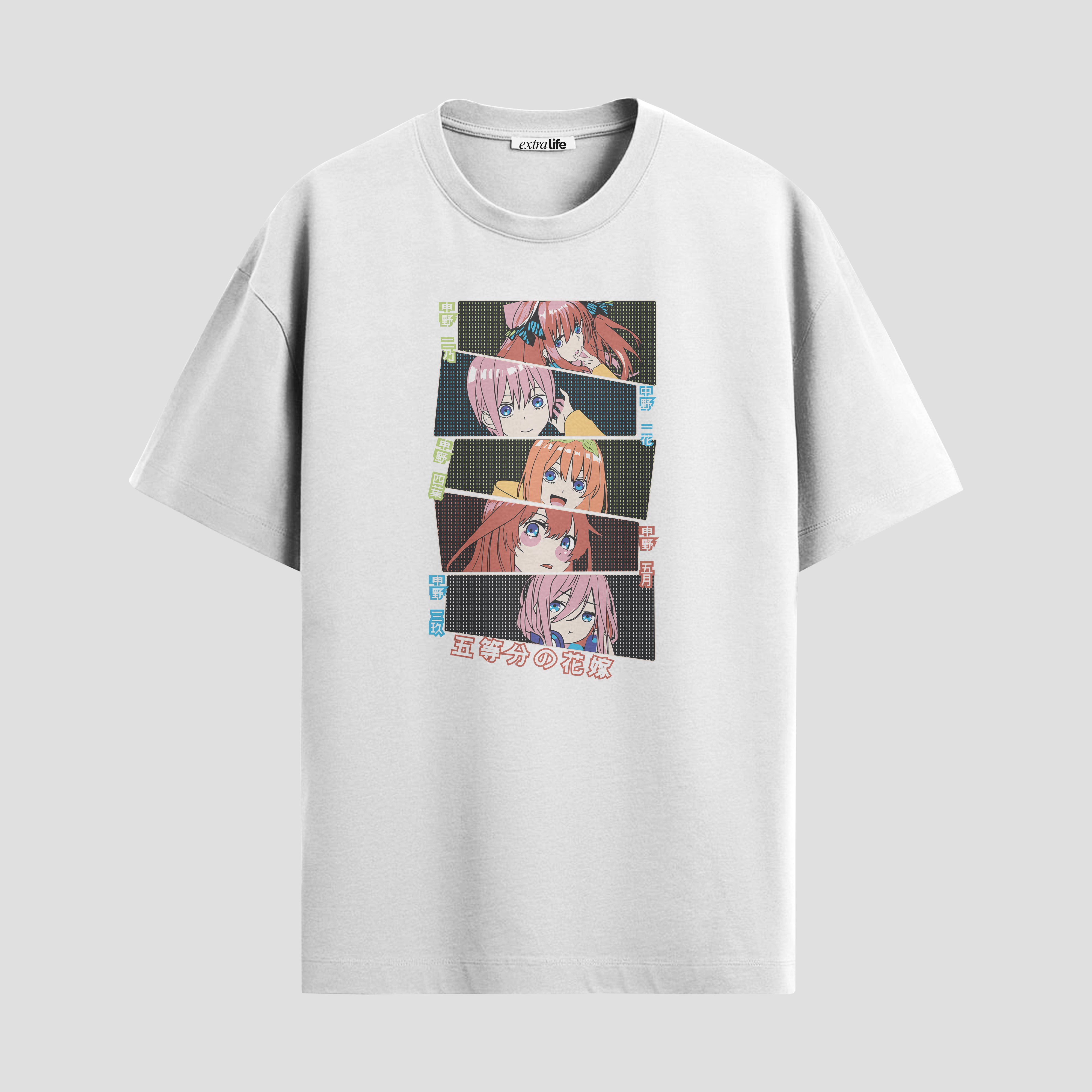 Playera urbana de anime y gaming ExtraLife MX, corte Standard Fit unisex ligero y transpirable en color Deep Black y Pure White, ropa de uso diario para gym y casual.