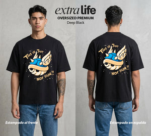 El Reino del Fontanero | El Fontanero Estelar #04331 - Playera Oversized Premium | Deep Black - Foto en modelo