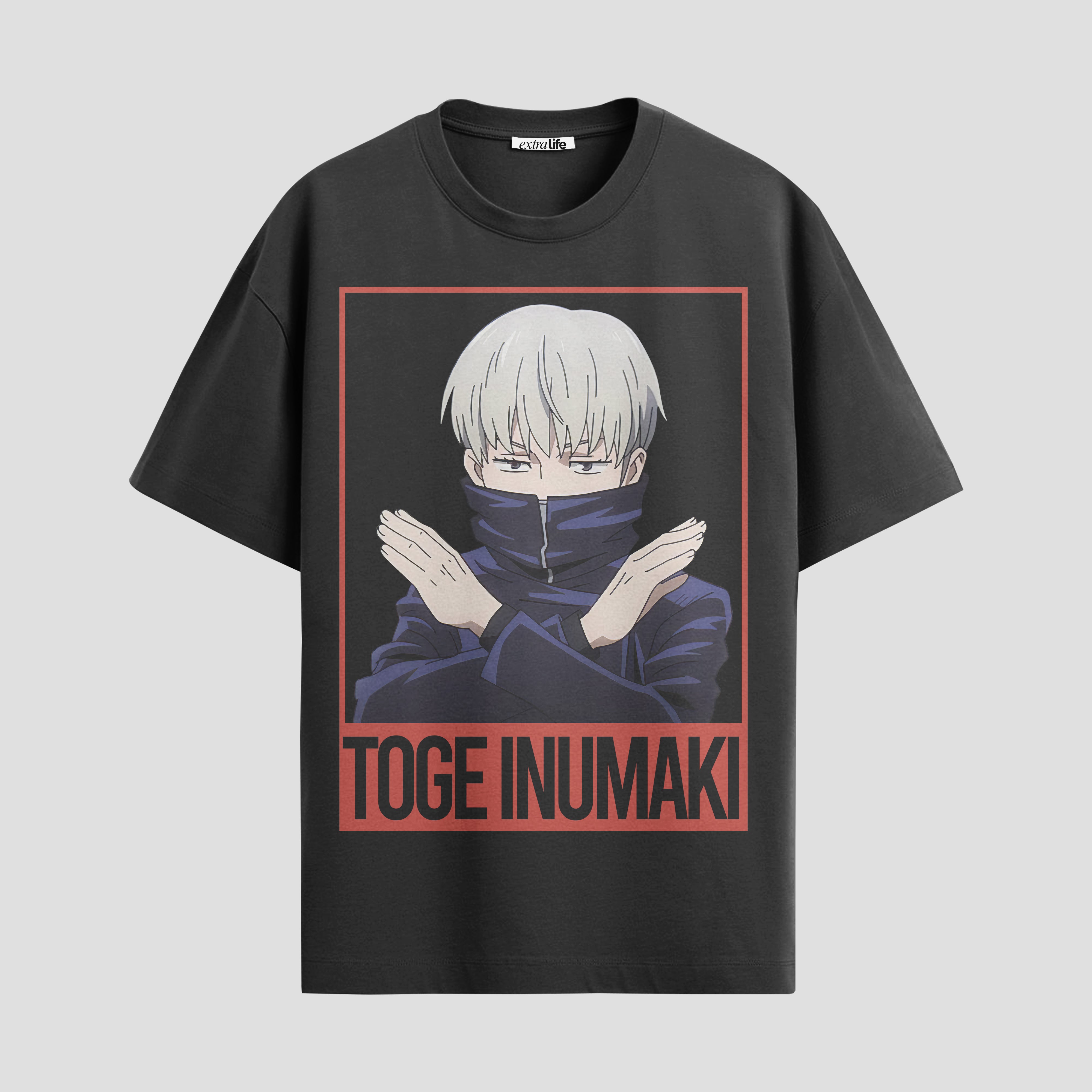 Playera urbana de anime y gaming ExtraLife MX, corte Standard Fit unisex ligero y transpirable en color Deep Black y Pure White, ropa de uso diario para gym y casual.