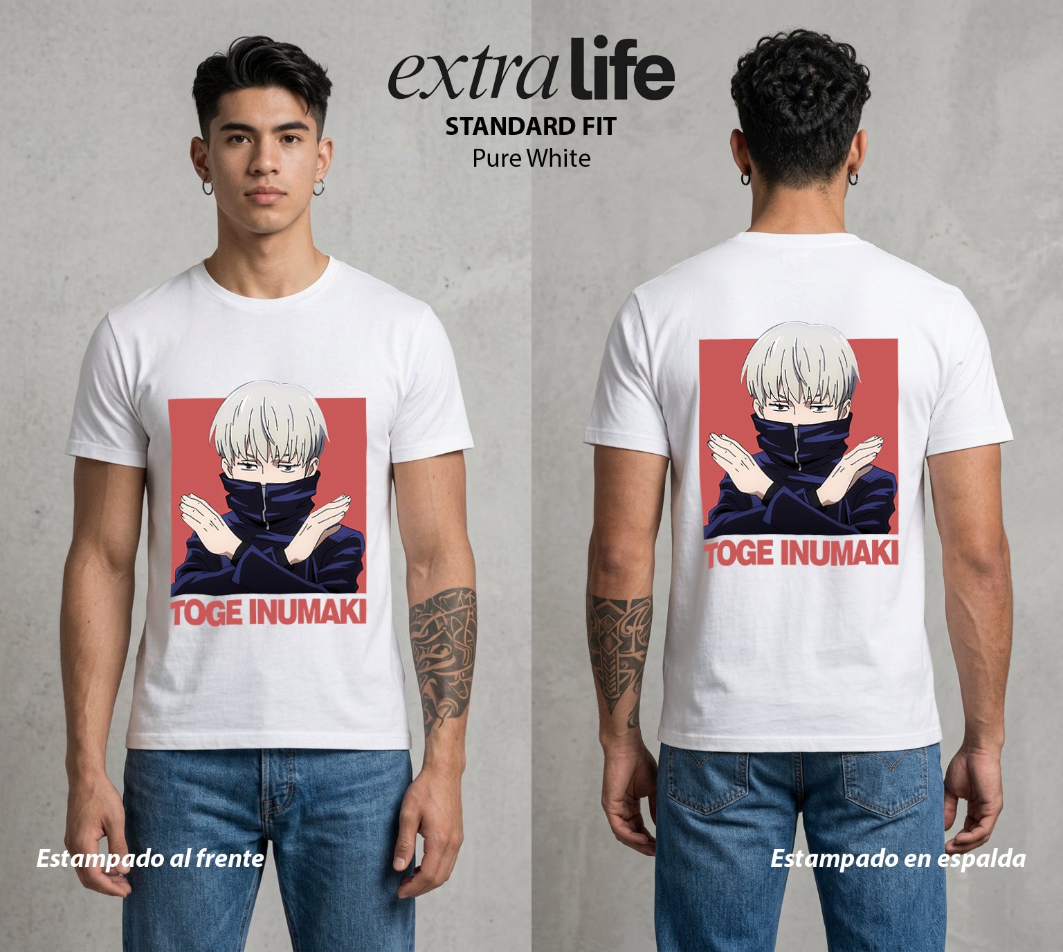 El Arte de las Maldiciones | El Silencio del Poder #04341 - Playera Standard Fit | Pure White - Foto en modelo