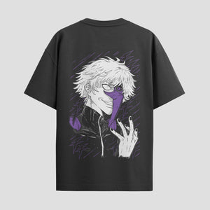 Playera urbana de anime y gaming ExtraLife MX, corte Standard Fit unisex ligero y transpirable en color Deep Black y Pure White, ropa de uso diario para gym y casual.