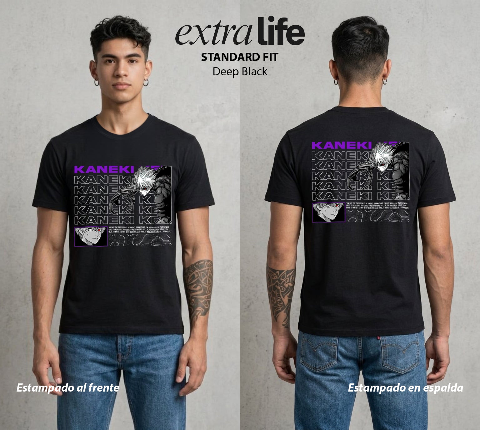 Ciudad de Ghouls | El Discipulo del Maestro #04345 - Playera Standard Fit | Deep Black - Foto en modelo