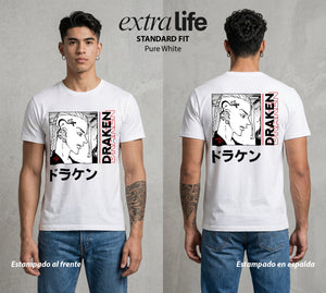 Pandillas del Tiempo | El Dragon del Norte #04369 - Playera Standard Fit | Pure White - Foto en modelo