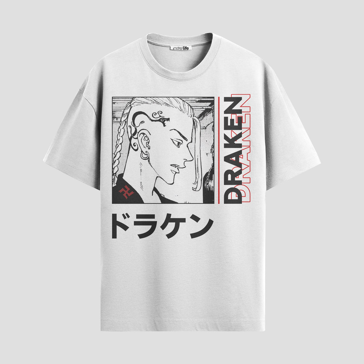 Playera urbana de anime y gaming ExtraLife MX, corte Classic Premium unisex ligero y transpirable en color Deep Black y Pure White, ropa de uso diario para gym y casual.