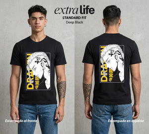 Pandillas del Tiempo | El Dragon del Norte #04373 - Playera Standard Fit | Deep Black - Foto en modelo