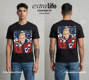 Pandillas del Tiempo | El Dragon del Norte #04377 - Playera Classic Premium | Deep Black - Foto en modelo