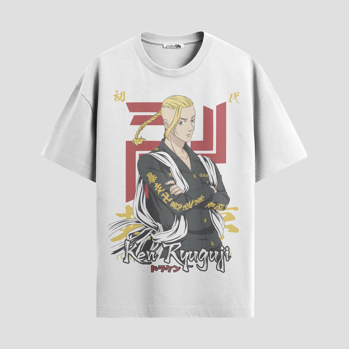 Playera urbana de anime y gaming ExtraLife MX, corte Classic Premium unisex ligero y transpirable en color Deep Black y Pure White, ropa de uso diario para gym y casual.