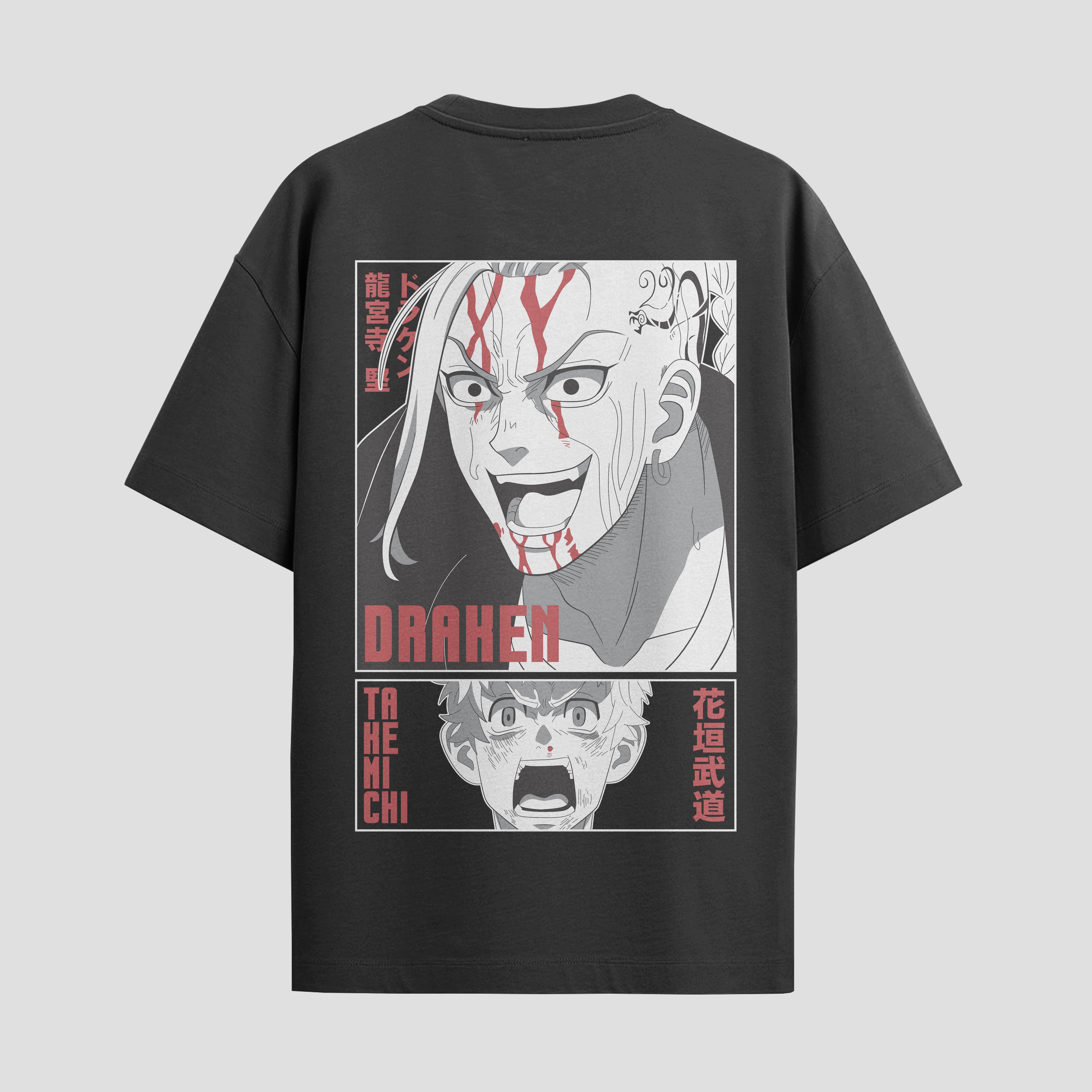 Playera urbana de anime y gaming ExtraLife MX, corte Standard Fit unisex ligero y transpirable en color Deep Black y Pure White, ropa de uso diario para gym y casual.