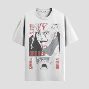 Playera urbana de anime y gaming ExtraLife MX, corte Standard Fit unisex ligero y transpirable en color Deep Black y Pure White, ropa de uso diario para gym y casual.