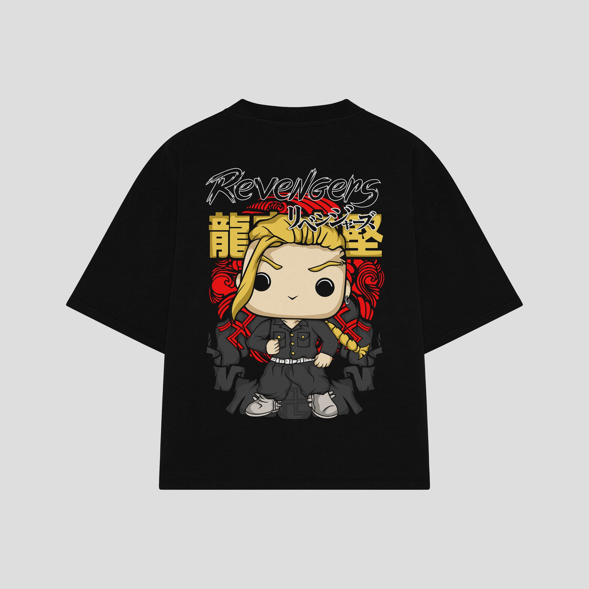 Playera streetwear premium de anime y gaming ExtraLife MX, corte oversized drop shoulder ligero y fresco en color Deep Black y Off-White, moda urbana mexicana de culto.