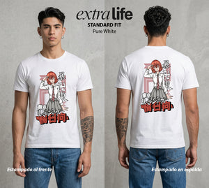 Pandillas del Tiempo | El Amor Silencioso #04384 - Playera Standard Fit | Pure White - Foto en modelo