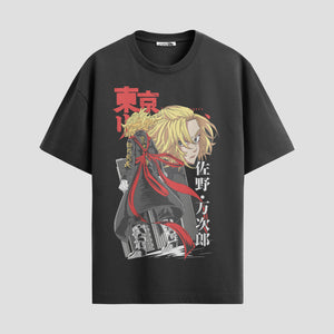 Playera urbana de anime y gaming ExtraLife MX, corte Standard Fit unisex ligero y transpirable en color Deep Black y Pure White, ropa de uso diario para gym y casual.