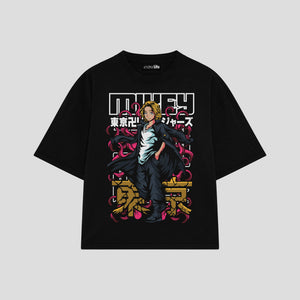 Playera streetwear premium de anime y gaming ExtraLife MX, corte oversized drop shoulder ligero y fresco en color Deep Black y Off-White, moda urbana mexicana de culto.