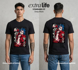 Pandillas del Tiempo | El Monstruo del Bien #04404 - Playera Standard Fit | Deep Black - Foto en modelo