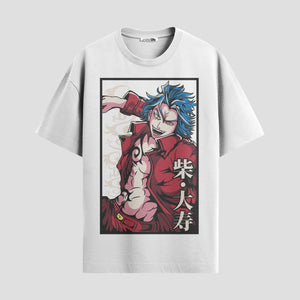 Playera urbana de anime y gaming ExtraLife MX, corte Standard Fit unisex ligero y transpirable en color Deep Black y Pure White, ropa de uso diario para gym y casual.