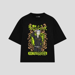 Playera streetwear premium de anime y gaming ExtraLife MX, corte oversized drop shoulder ligero y fresco en color Deep Black y Off-White, moda urbana mexicana de culto.