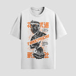 Playera urbana de anime y gaming ExtraLife MX, corte Standard Fit unisex ligero y transpirable en color Deep Black y Pure White, ropa de uso diario para gym y casual.