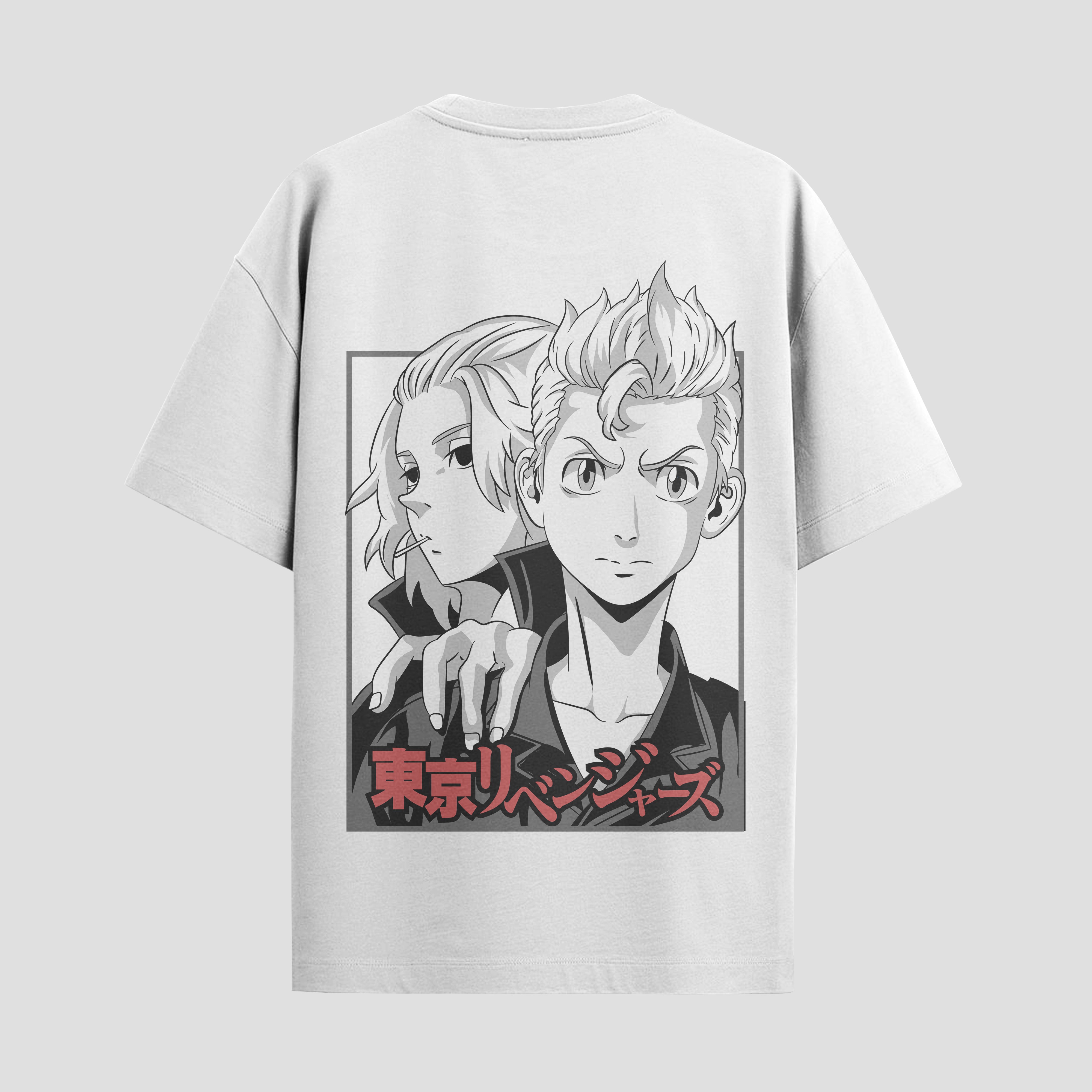 Playera urbana de anime y gaming ExtraLife MX, corte Standard Fit unisex ligero y transpirable en color Deep Black y Pure White, ropa de uso diario para gym y casual.