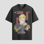 Playera urbana de anime y gaming ExtraLife MX, corte Standard Fit unisex ligero y transpirable en color Deep Black y Pure White, ropa de uso diario para gym y casual.