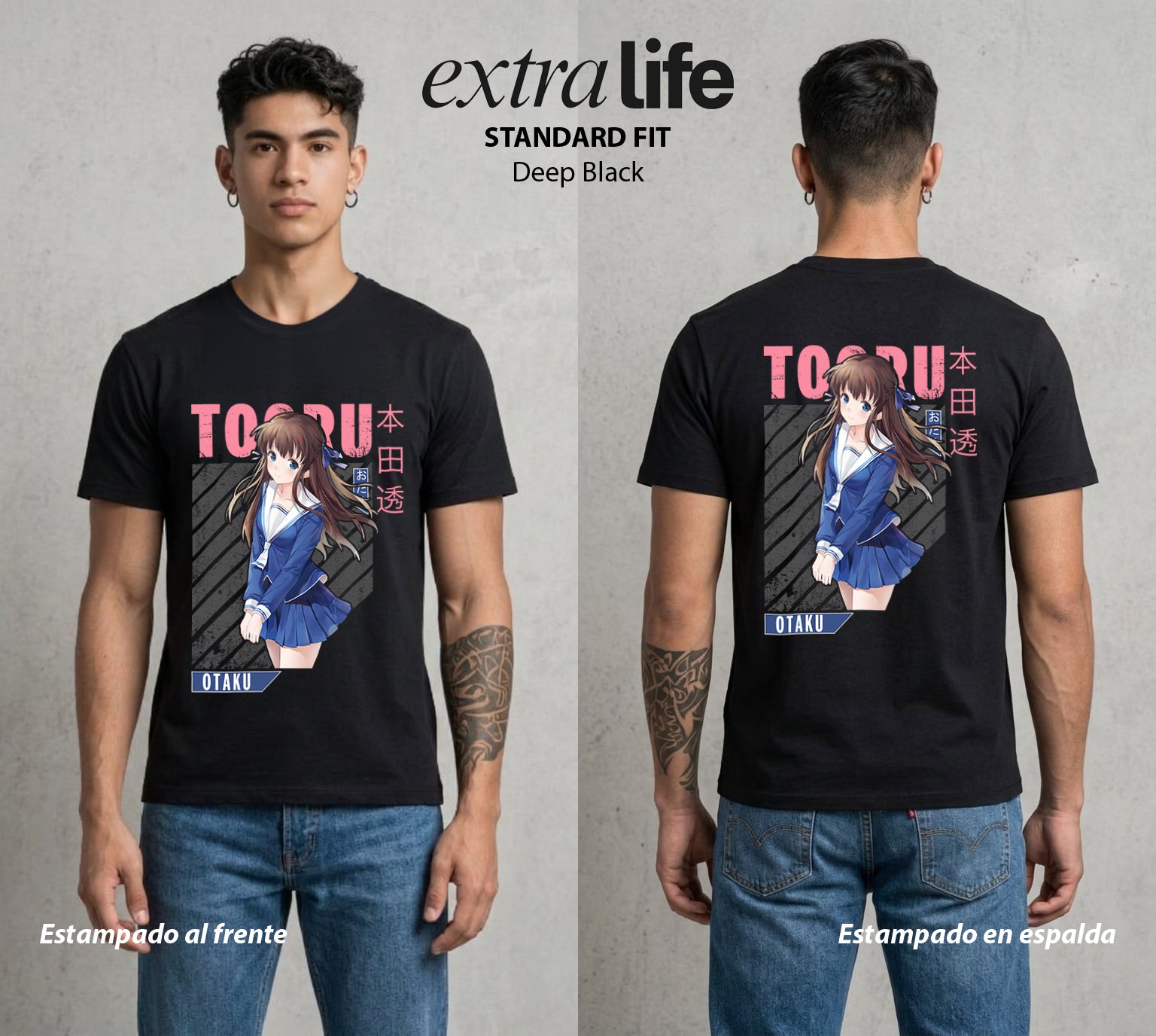 El Zodiaco Oculto | La Flor del Bien #04415 - Playera Standard Fit | Deep Black - Foto en modelo