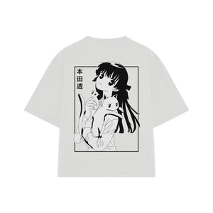 Playera streetwear premium de anime y gaming ExtraLife MX, corte oversized drop shoulder ligero y fresco en color Deep Black y Off-White, moda urbana mexicana de culto.
