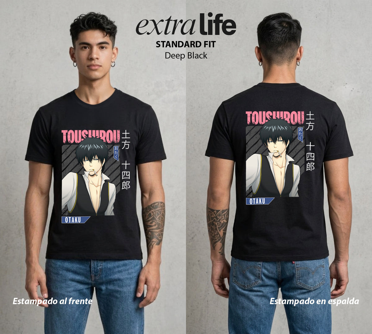 El Samurai sin Trabajo | La Mayonesa del Poder #04424 - Playera Classic Premium | Deep Black - Foto en modelo