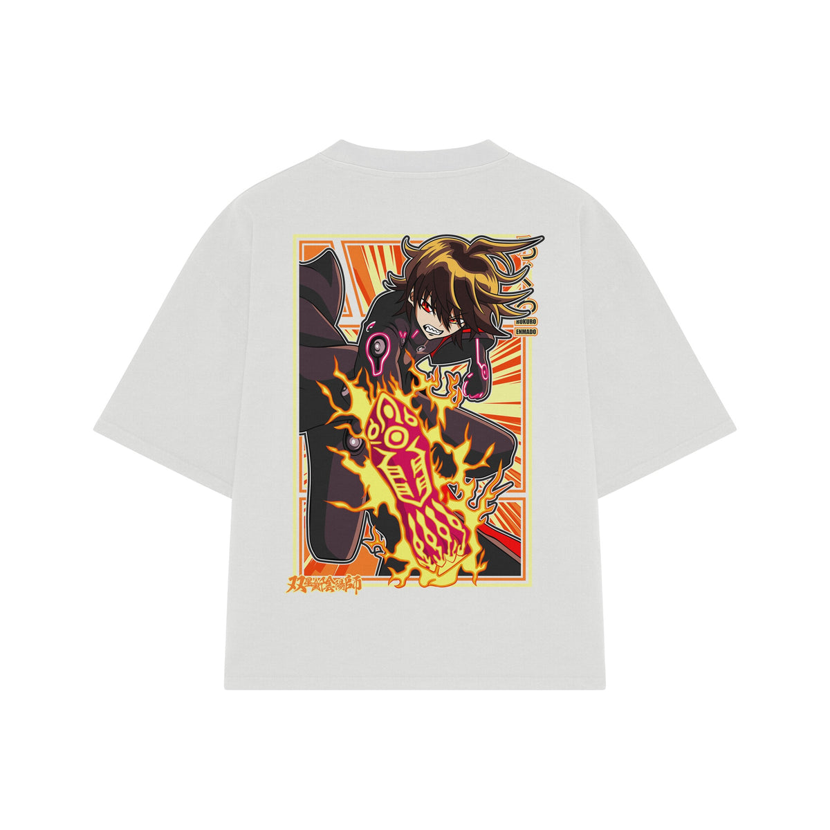 Playera streetwear premium de anime y gaming ExtraLife MX, corte oversized drop shoulder ligero y fresco en color Deep Black y Off-White, moda urbana mexicana de culto.