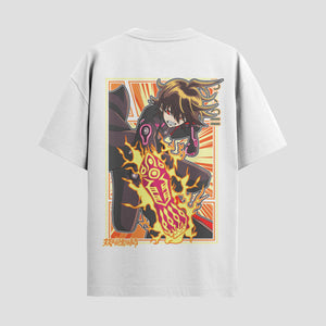 Playera urbana de anime y gaming ExtraLife MX, corte Standard Fit unisex ligero y transpirable en color Deep Black y Pure White, ropa de uso diario para gym y casual.