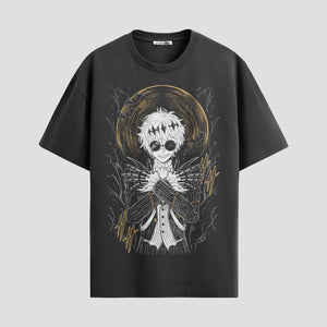 Playera urbana de anime y gaming ExtraLife MX, corte Standard Fit unisex ligero y transpirable en color Deep Black y Pure White, ropa de uso diario para gym y casual.