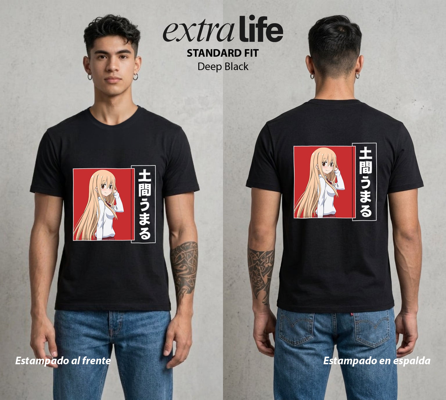 La Doble Vida | El Hamster del Bien #04441 - Playera Standard Fit | Deep Black - Foto en modelo