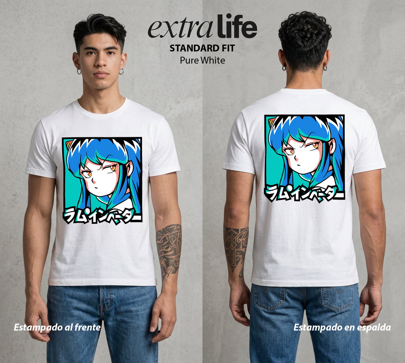 La Invasion del Amor | La Invasora del Amor #04446 - Playera Standard Fit | Pure White - Foto en modelo