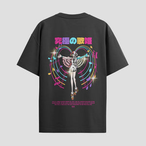 Playera urbana de anime y gaming ExtraLife MX, corte Standard Fit unisex ligero y transpirable en color Deep Black y Pure White, ropa de uso diario para gym y casual.