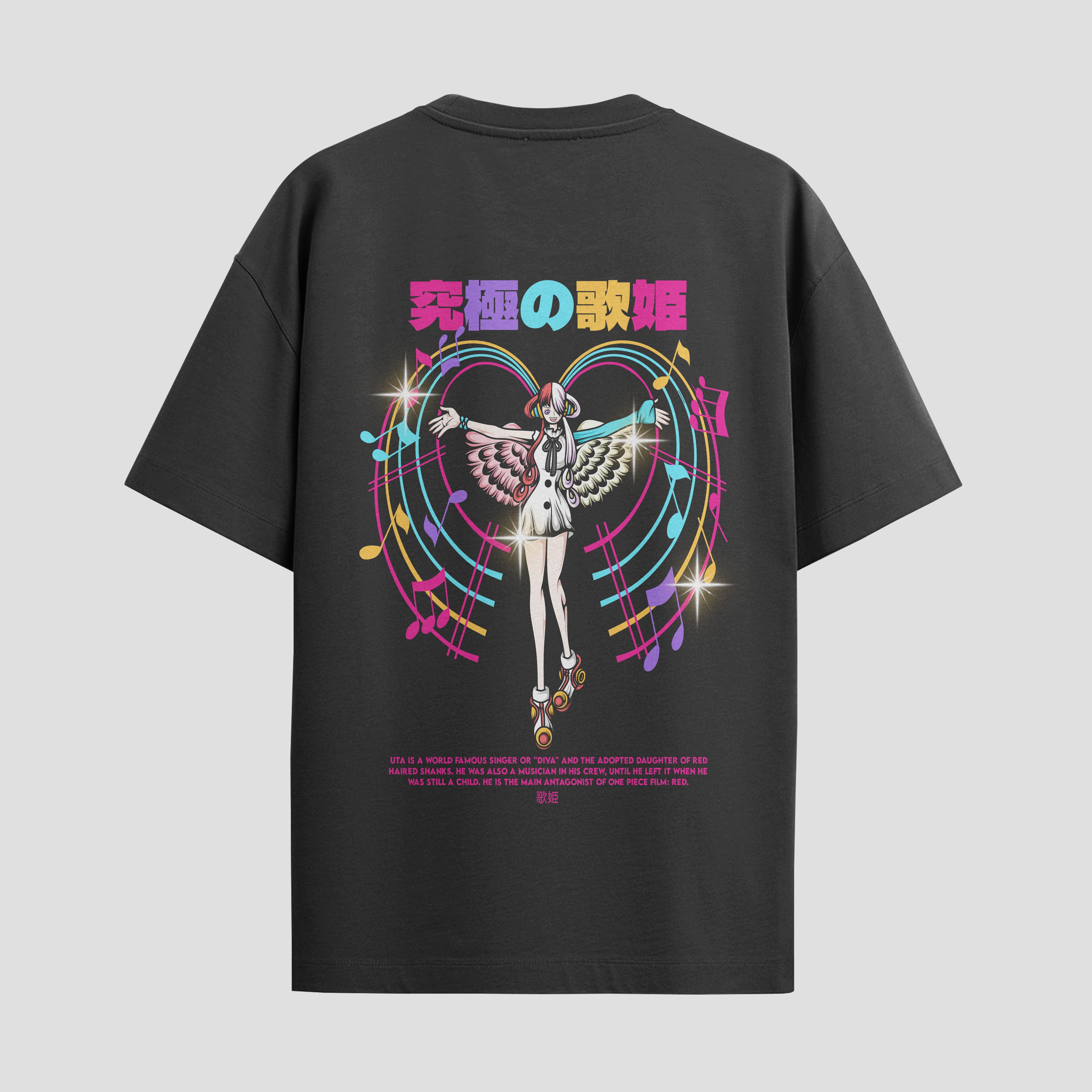 Playera urbana de anime y gaming ExtraLife MX, corte Standard Fit unisex ligero y transpirable en color Deep Black y Pure White, ropa de uso diario para gym y casual.