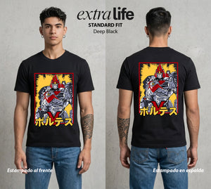 El Combinado del Espacio | El Poder del Espacio #04456 - Playera Standard Fit | Deep Black - Foto en modelo