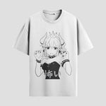 Playera urbana de anime y gaming ExtraLife MX, corte Standard Fit unisex ligero y transpirable en color Deep Black y Pure White, ropa de uso diario para gym y casual.