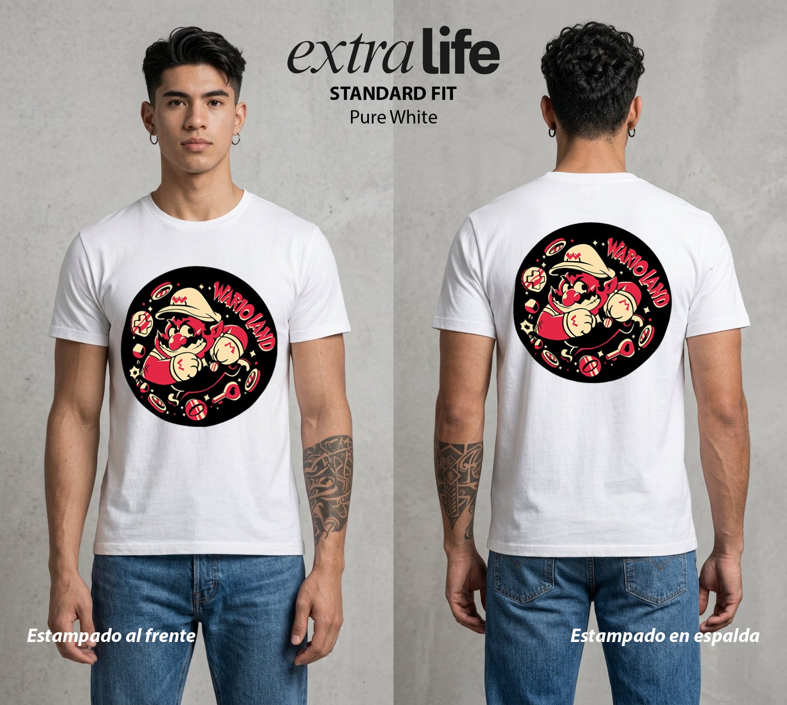 El Reino del Fontanero | El Avaro del Reino #04460 - Playera Standard Fit | Pure White - Foto en modelo