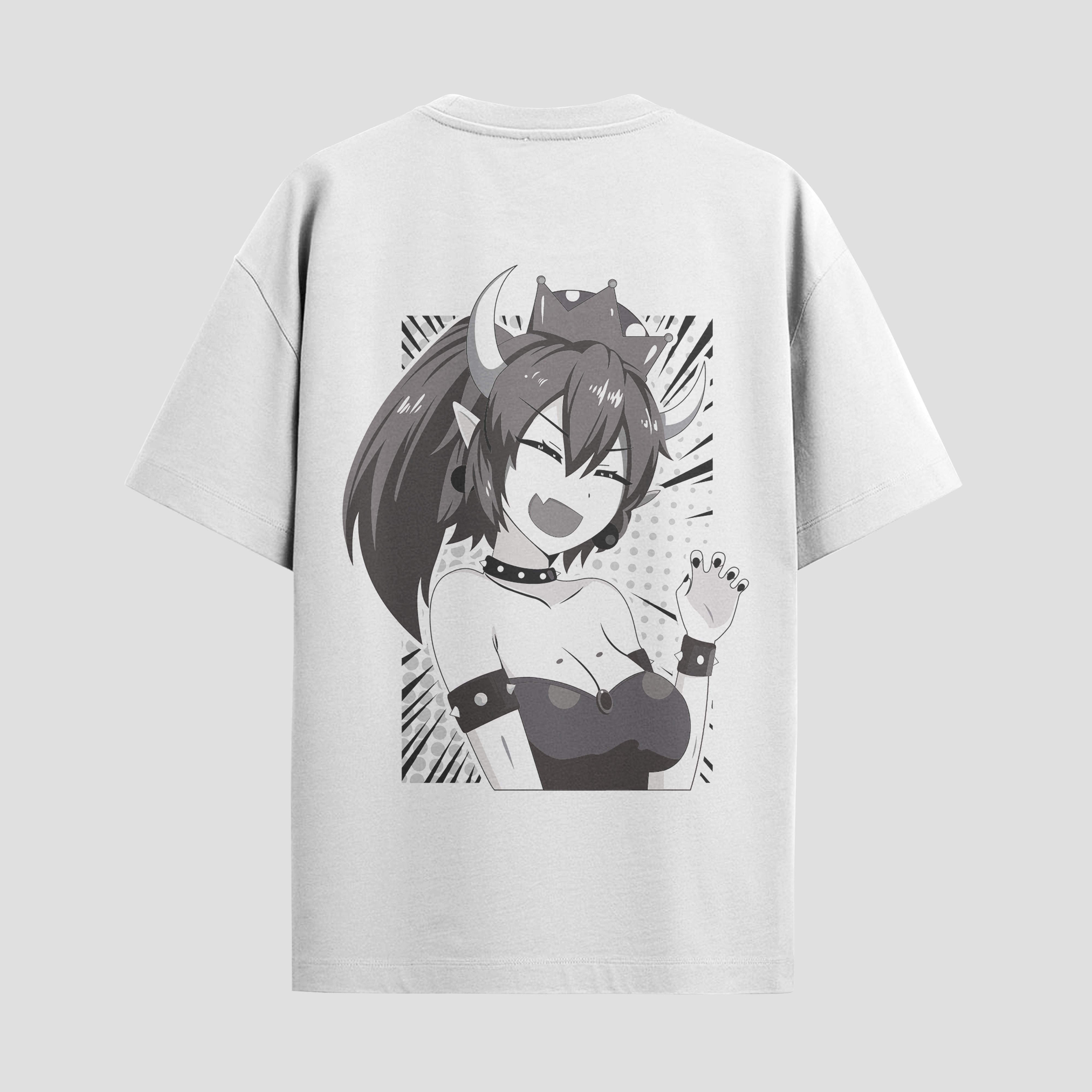 Playera urbana de anime y gaming ExtraLife MX, corte Standard Fit unisex ligero y transpirable en color Deep Black y Pure White, ropa de uso diario para gym y casual.
