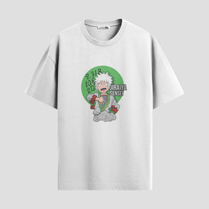 Playera urbana de anime y gaming ExtraLife MX, corte Standard Fit unisex ligero y transpirable en color Deep Black y Pure White, ropa de uso diario para gym y casual.