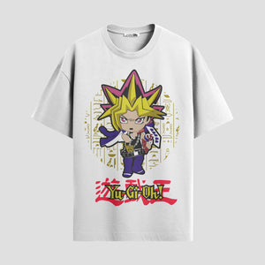 Playera urbana de anime y gaming ExtraLife MX, corte Standard Fit unisex ligero y transpirable en color Deep Black y Pure White, ropa de uso diario para gym y casual.