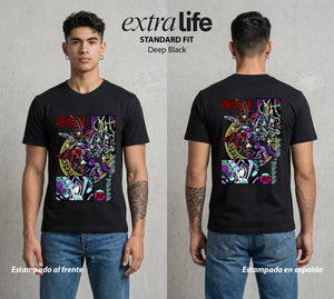 El Duelo del Destino | El Faraon del Duelo #04487 - Playera Standard Fit | Deep Black - Foto en modelo