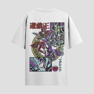 Playera urbana de anime y gaming ExtraLife MX, corte Standard Fit unisex ligero y transpirable en color Deep Black y Pure White, ropa de uso diario para gym y casual.