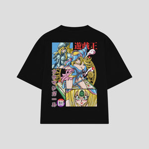 Playera streetwear premium de anime y gaming ExtraLife MX, corte oversized drop shoulder ligero y fresco en color Deep Black y Off-White, moda urbana mexicana de culto.