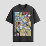 Playera urbana de anime y gaming ExtraLife MX, corte Standard Fit unisex ligero y transpirable en color Deep Black y Pure White, ropa de uso diario para gym y casual.