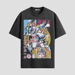 Playera urbana de anime y gaming ExtraLife MX, corte Standard Fit unisex ligero y transpirable en color Deep Black y Pure White, ropa de uso diario para gym y casual.