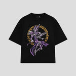 Playera streetwear premium de anime y gaming ExtraLife MX, corte oversized drop shoulder ligero y fresco en color Deep Black y Off-White, moda urbana mexicana de culto.
