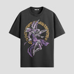 Playera urbana de anime y gaming ExtraLife MX, corte Standard Fit unisex ligero y transpirable en color Deep Black y Pure White, ropa de uso diario para gym y casual.
