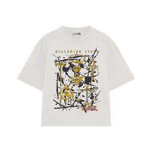 Playera streetwear premium de anime y gaming ExtraLife MX, corte oversized drop shoulder ligero y fresco en color Deep Black y Off-White, moda urbana mexicana de culto.