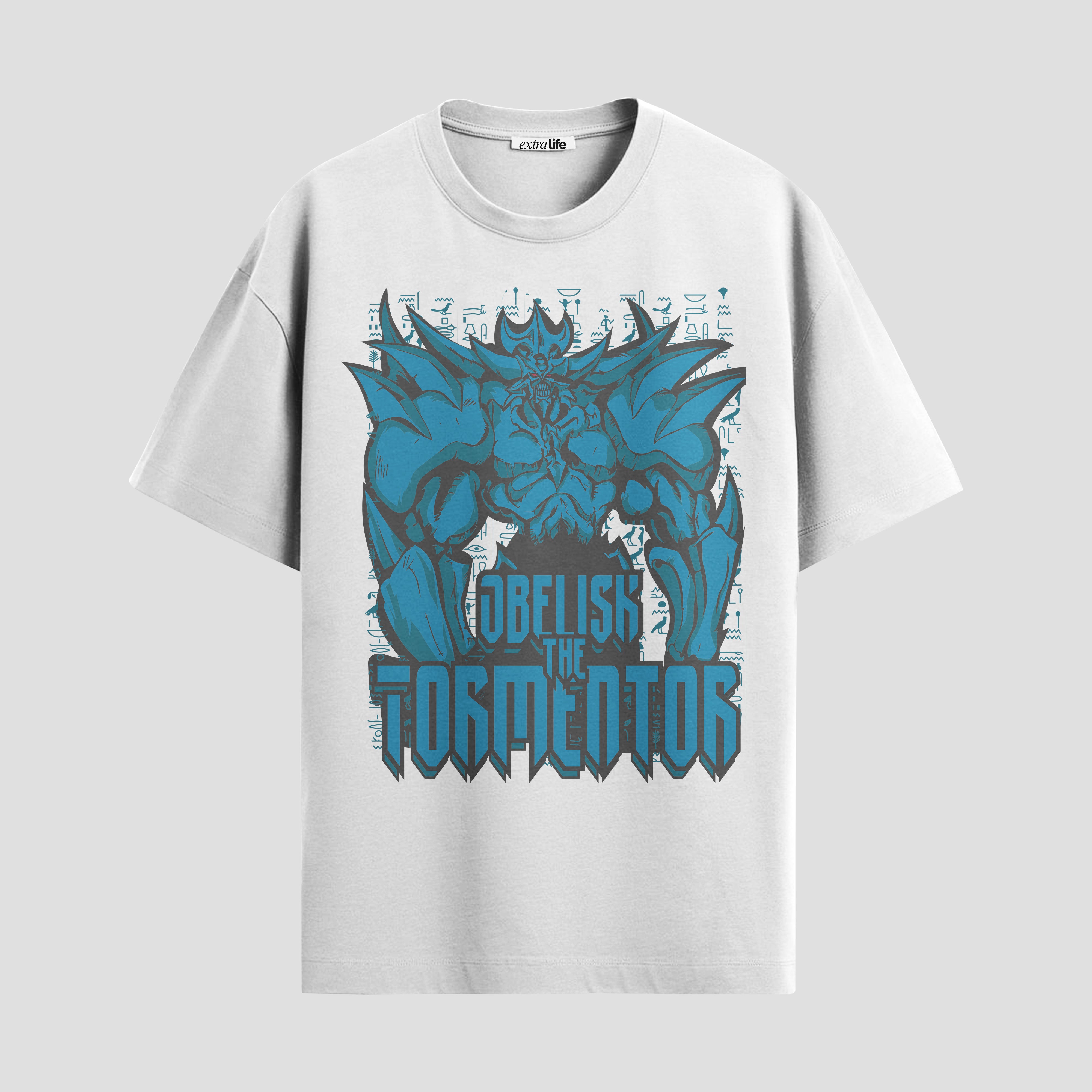 Playera urbana de anime y gaming ExtraLife MX, corte Standard Fit unisex ligero y transpirable en color Deep Black y Pure White, ropa de uso diario para gym y casual.