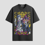 Playera urbana de anime y gaming ExtraLife MX, corte Standard Fit unisex ligero y transpirable en color Deep Black y Pure White, ropa de uso diario para gym y casual.